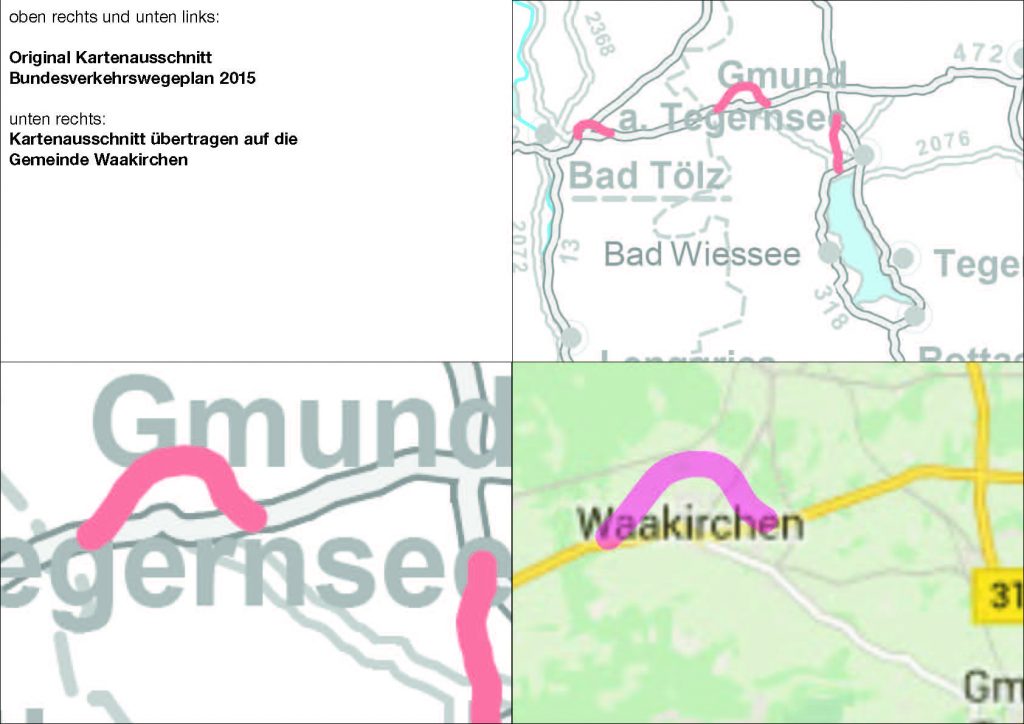 Kartenausschnitt Bundesverkehrswegeplan 2015 mit Nordtrasse